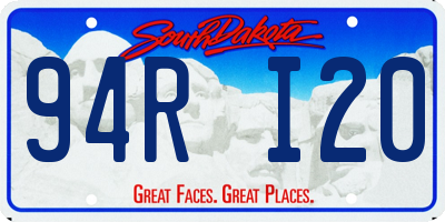 SD license plate 94RI20