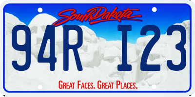 SD license plate 94RI23