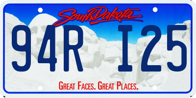 SD license plate 94RI25