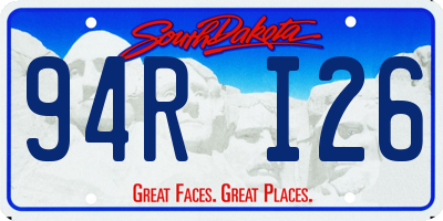 SD license plate 94RI26