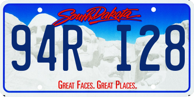 SD license plate 94RI28