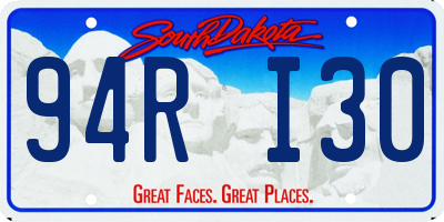 SD license plate 94RI30