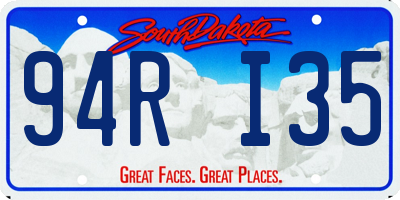 SD license plate 94RI35