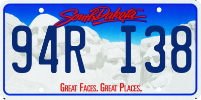 SD license plate 94RI38