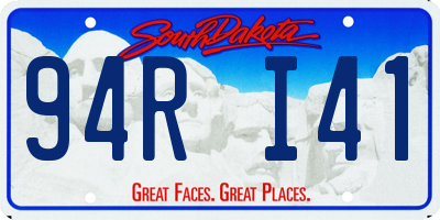 SD license plate 94RI41