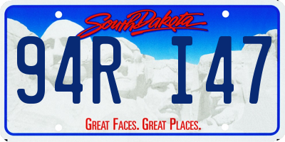 SD license plate 94RI47