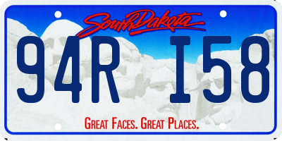SD license plate 94RI58
