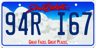 SD license plate 94RI67