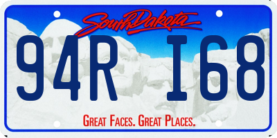 SD license plate 94RI68