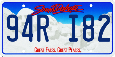SD license plate 94RI82