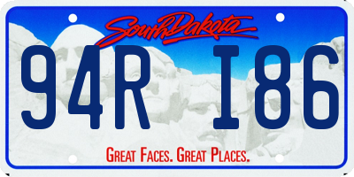 SD license plate 94RI86