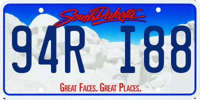 SD license plate 94RI88