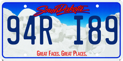 SD license plate 94RI89