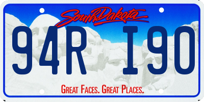 SD license plate 94RI90