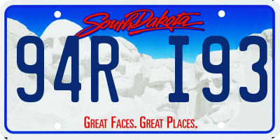 SD license plate 94RI93