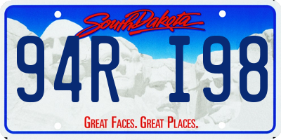 SD license plate 94RI98