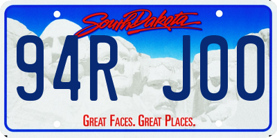 SD license plate 94RJ00