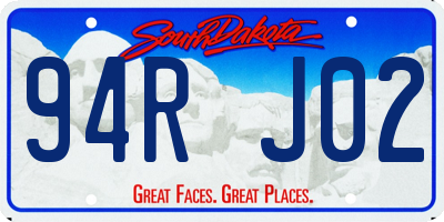 SD license plate 94RJ02