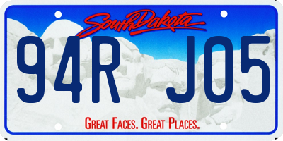 SD license plate 94RJ05