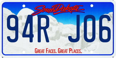 SD license plate 94RJ06