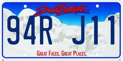 SD license plate 94RJ11