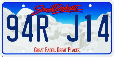 SD license plate 94RJ14