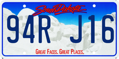 SD license plate 94RJ16