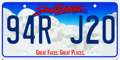 SD license plate 94RJ20