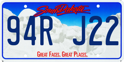 SD license plate 94RJ22