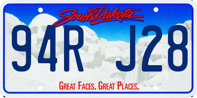 SD license plate 94RJ28