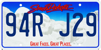 SD license plate 94RJ29