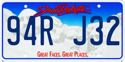 SD license plate 94RJ32