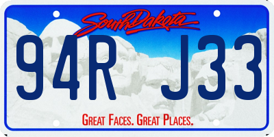 SD license plate 94RJ33