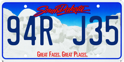 SD license plate 94RJ35