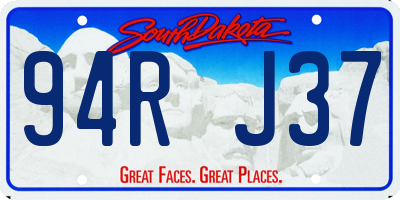 SD license plate 94RJ37