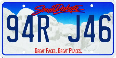 SD license plate 94RJ46