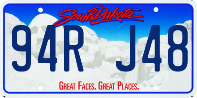 SD license plate 94RJ48