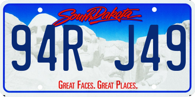 SD license plate 94RJ49