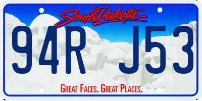 SD license plate 94RJ53