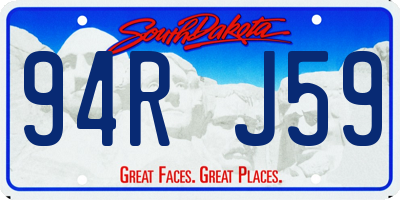 SD license plate 94RJ59