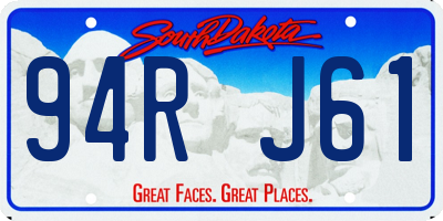 SD license plate 94RJ61