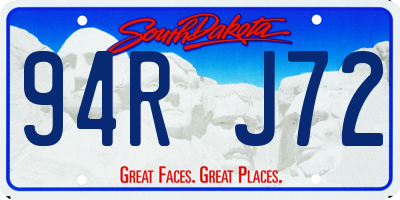 SD license plate 94RJ72