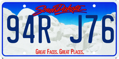 SD license plate 94RJ76