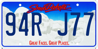 SD license plate 94RJ77