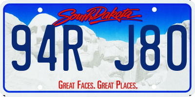 SD license plate 94RJ80