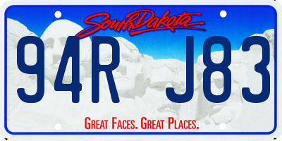 SD license plate 94RJ83