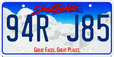 SD license plate 94RJ85