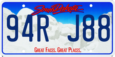 SD license plate 94RJ88