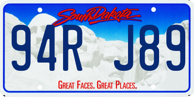 SD license plate 94RJ89