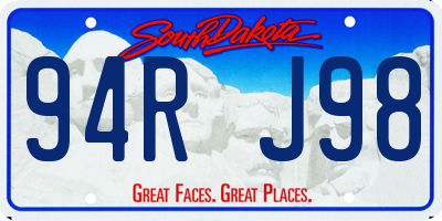 SD license plate 94RJ98